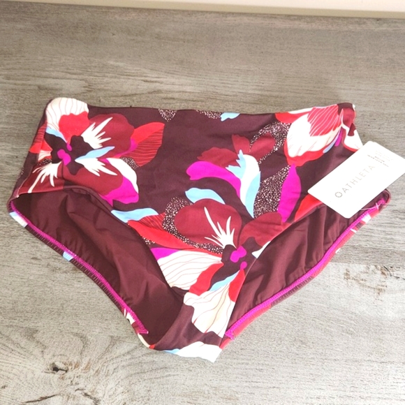 ATHLETA HERO BLOOM DECADENT CHOCOLATE BIKINI BOTTOM SIZE XL NEW WITH TAGS - Picture 7 of 9